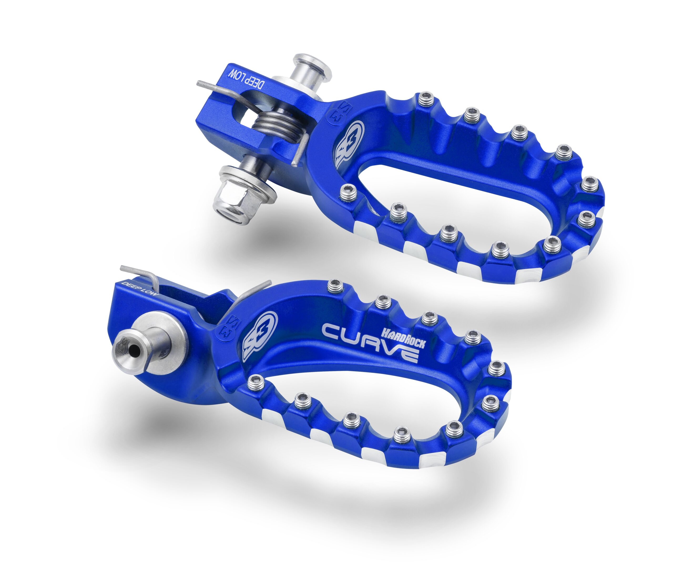 FOOT PEGS “CURVED” suits: HUSKY/KTM/GASGAS position: DEEP-LOW colours: BLACK/BLUE/ORANGE