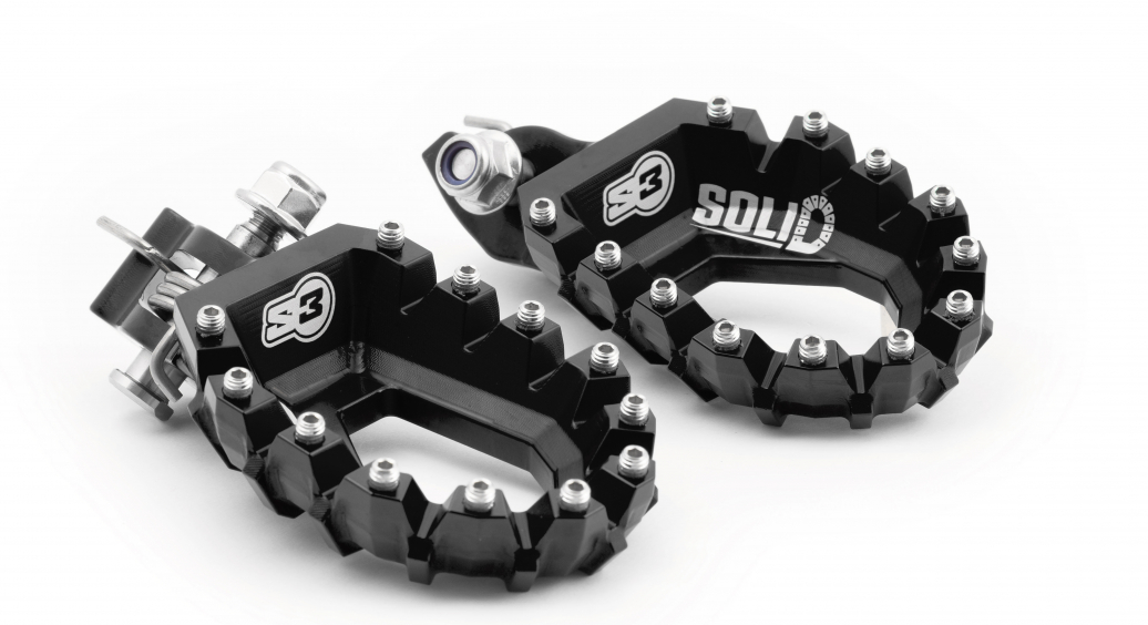 FOOT PEGS “SOLID” suits: HONDA AFRICA TWIN colours: BLACK/RED